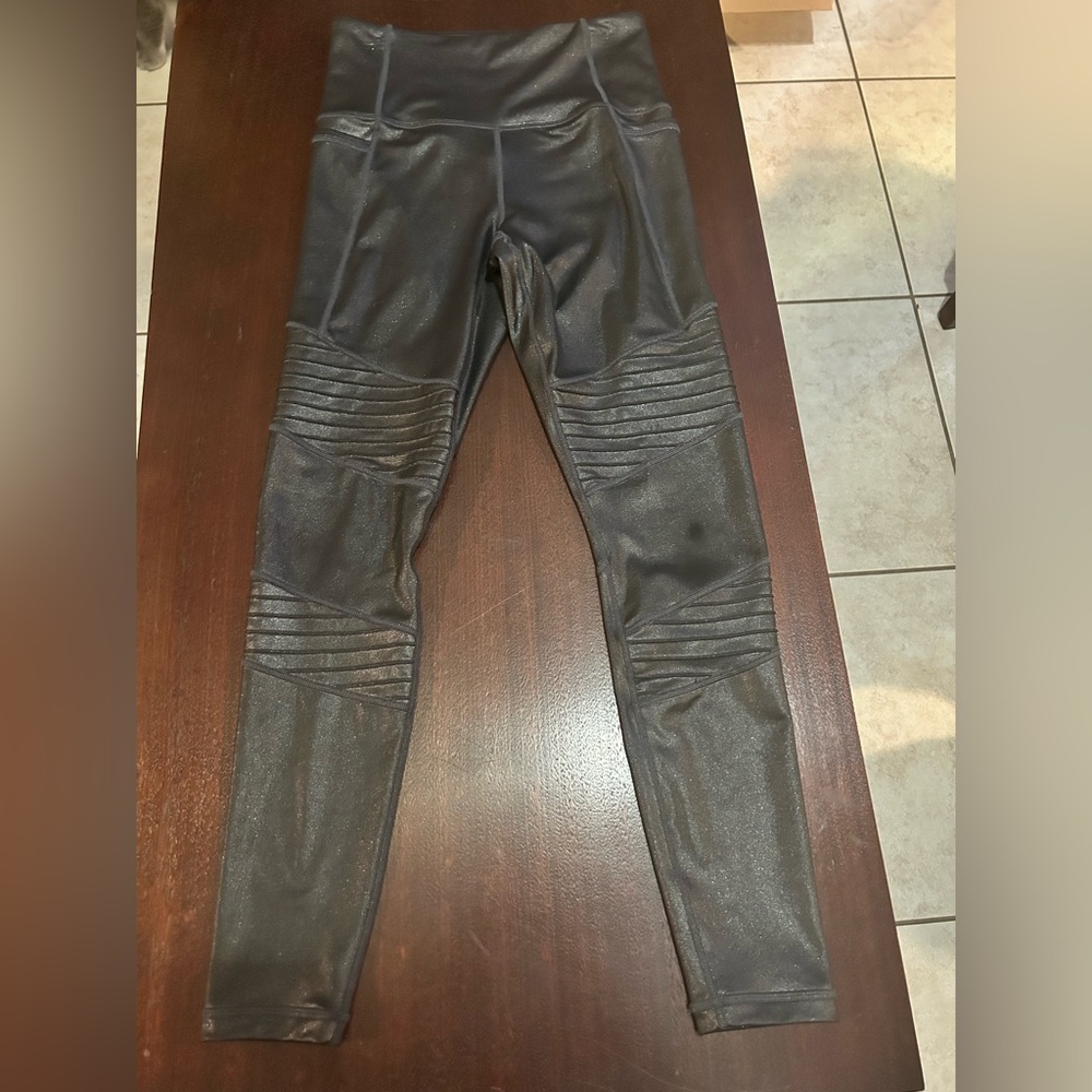Athleta Shimmering Black Leggings